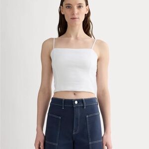Everlane The Seamed Top in Stretch Linen